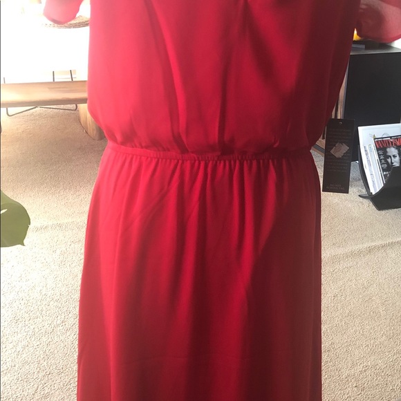 The Limited Red Flutter Sleeve Dress NWT - Picture 3 of 4